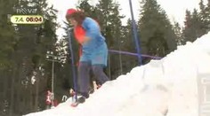 VIDEO: V Říčkách lyžovali v bazénku