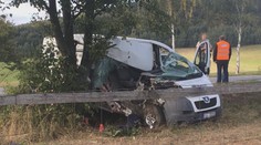 Dodávka vylétla ze silnice a skončila ve stromě, zemřeli dva lidé!