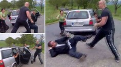 Šokující video: Holohlavý muž seřezal rumunského podvodníka