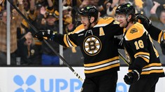 Pastrňák pálí i v play-off a Boston bere první bod. Asistence zapsal Nečas