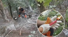 Desetitunový balvan hrozil, že se zřítí na silnici! Hasiči jej museli odstřelit