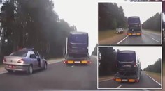 Opilý kamioňák v akci: Policisté po něm stříleli i házeli kamení
