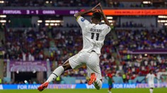 Ghaňan oslavil gól jako Ronaldo. Portugalec se jen vztekal