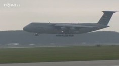 Obrovské letadlo v Ostravě. Na letišti přistál americký C-5 Galaxy