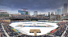 Proměna baseballového stánku v hokejový. Blíží se Winter Classic