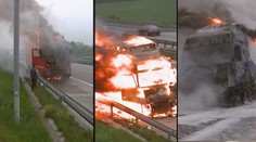 Video: Pražský okruh zablokoval HOŘÍCÍ kamion