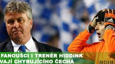 Angličtí fanoušci i trenér Hiddink se zastávají chybujícího Čecha