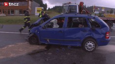 Při havárii auta na Českokrumlovsku se zranili tři cizinci
