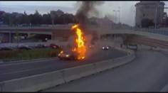 TO MUSÍTE VIDĚT: Takhle SHOŘELO MILIONOVÉ Lamborghini v Praze