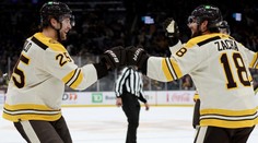 Zacha se prosadil potřetí v řadě, gól dal i Kubalík. Canucks dali deset branek