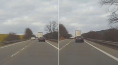 Blázen za volantem: Předjížděl přes plnou, vytlačil auto v protisměru