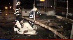 Hořící kamion na dálnici D1