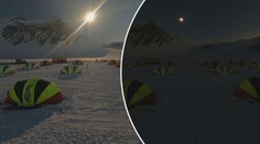 Velkolepá podívaná! Úplně zatmění Slunce z Antarktidy odkrylo sluneční korónu