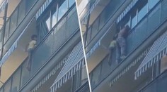VIDEO: Zedník hrdina. Zachránil chlapce, který bezmocně vrávoral na balkónu