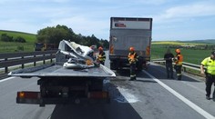 Dálnici D1 zablokovala vážná nehoda. Řidič skončil v nemocnici