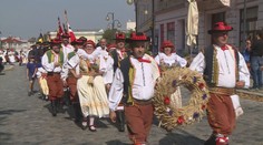 Zemědělcům skončili sklizně. Vyrazili do ulic v krojích a nablýskaných povozech