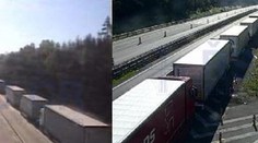 V zúžení na D1 se rozbil kamion, kolona narostla na 30 kilometrů!