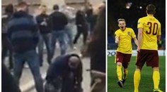 NECHUTNÉ! Fanoušek Sparty močil v Římě na žebračku