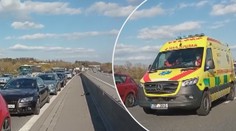 Hromadná nehoda uzavřela D1! Tvořila se dlouhá kolona, lidé odcházeli přes pole