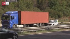 Smrtelná nehoda na D1: Před Prahou zemřela žena, dálnice stála