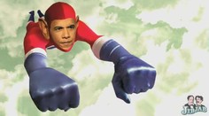Superman Obama zachráncem, rozhazuje dolary. VIDEO