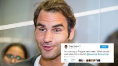 Jedu do Prahy, napsal Federer! Hned dostal tipy na klobásu a trdlo