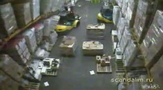 VIDEO: S ještěrkou zničil sklad. Všude byla vodka
