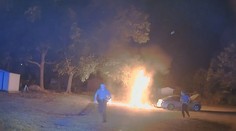 Dramatický závěr honičky. Policista pronásledovaného nechtěně zapálil