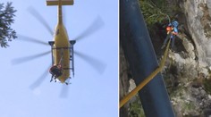 Zraněného horolezce na Liberecku zachránili z vrtulníku. VIDEO