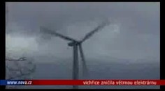 VIDEO: Vichřice rozlomila na kousky větrnou elektrárnu