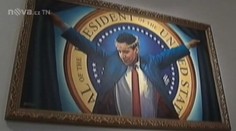 Američané ukřižovali Obamu! Kontroverzní obraz rozdělil národ