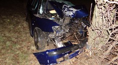 Řidič rozbil auto o strom, ve velmi vážném stavu skončil v nemocnici