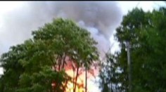 VIDEO: Velký požár zničil pilu na Tachovsku. Škoda za miliony