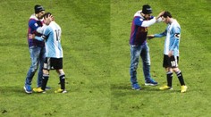 VIDEO: Messiho líbal blázen, co má na triku i sexuální obtěžování