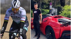 Do kopce se mu šlapat nechtělo, Sagan vyměnil kolo za Ferrari