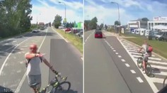 Řidič kamionu tvrdí, že ho vybrzdil cyklista. Ten ale říká, že vše bylo jinak