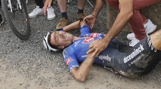 A zase ti diváci. Gogl se na Tour srazil s fanouškem. Zlomil si pánev a klíční kost
