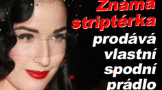 Známá striptérka prodává vlastní spodní prádlo