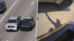 VIDEO: Jako z Kobry 11: Policistka za jízdy přelézala do neovladatelného auta
