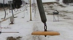 Lyžování zvoní hrana