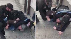VIDEO: Strážníci tvrdě uzemnili muže bez roušky, vedle zoufale plakal jeho synek
