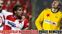 Slavia v Budějovicích vedla 2:0, nakonec byla ráda za remízu