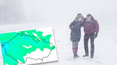 Na Vysočině napadlo už 12 cm za jediný den! Jak bude u vás? MAPY