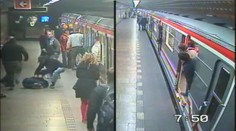 VIDEO: Fotbaloví chuligáni zkopali v pražském metru mladíka! Pomozte je najít