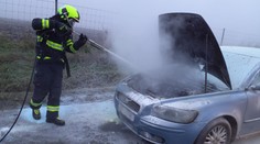 Obří komplikace v dopravě: Na D1 shořelo auto, ŘSD vydalo kvůli počasí varování