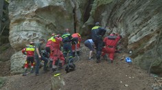 Pes a liška jsou ve skále osm dní, záchranáři se nevzdávají