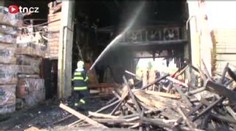 Požár zničil sušičku dřeva. Milionová škoda
