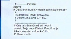 VIDEO: Soukromý mail: Koho označil Bursík za krávu?