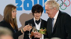 Prezident Zeman gratuloval k medailím. Všech šest v jeden den!