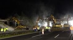 Nejfrekventovanější úsek D1 byl uzavřený kvůli demolici mostu